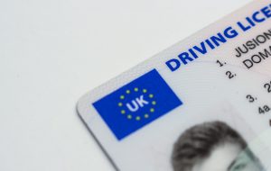 A close up of the uk driving licence